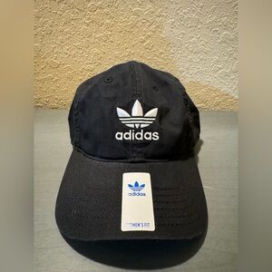 Adidas Hat Cap Strap Back Women’s One Size Black White Trefoil Logo